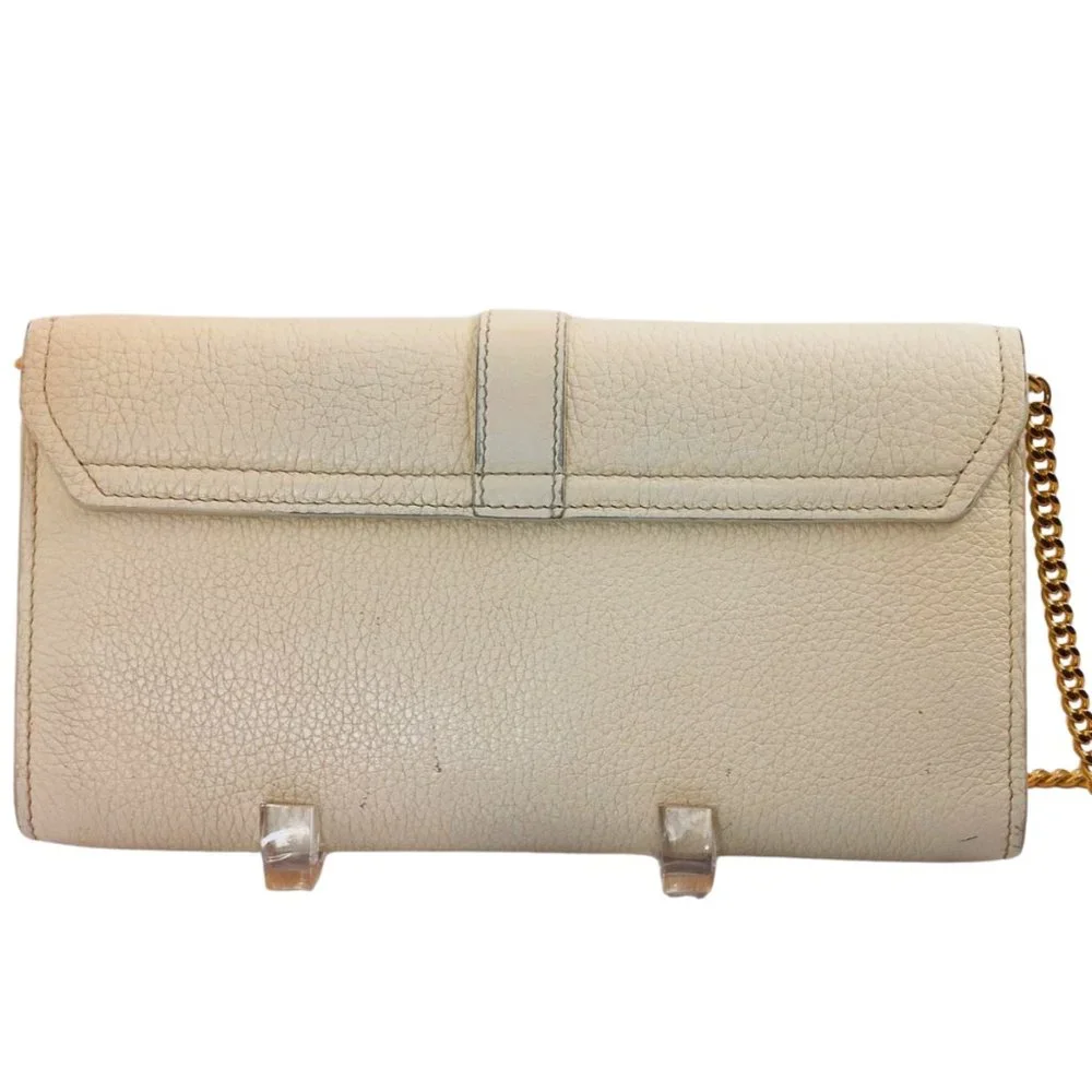 Chloe Aby Chain Long Wallet Flap Ivory - Picture 2 of 16